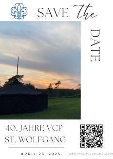 Plakat 40 Jahre Stamm St. Wolfgang