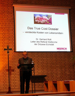 Dr. Gerhard Rott beim Vortrag zum True Cost-Ansatz