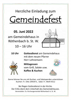 Plakat fürs Gemeindefest 22
