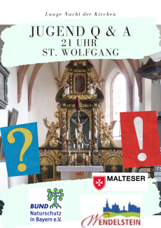Plakat Q&A Wolfgangskirche Nacht der offenen Kirchen