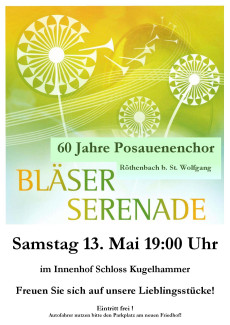 Plakat Abendserenade Posaunenchor 60. Jubiläum