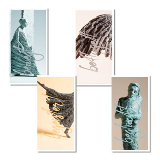 4 Adventskarten mit Fotos von Skulpturen von Annette Zappe