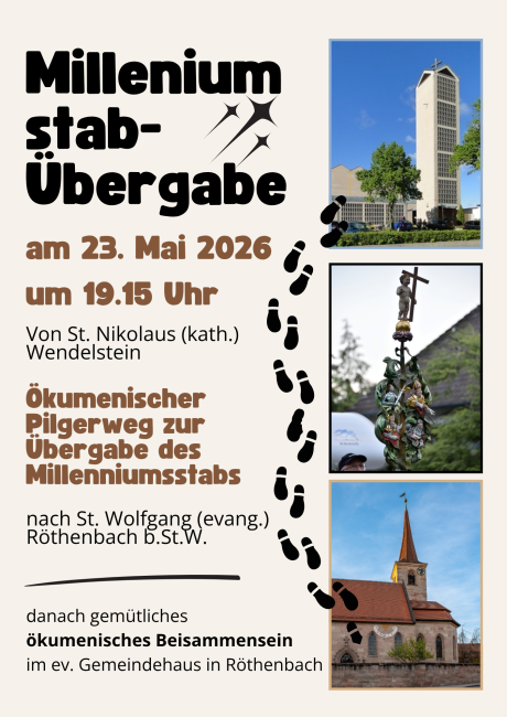 Plakat zur Milleniumsstab-Übergabe 23.05.26