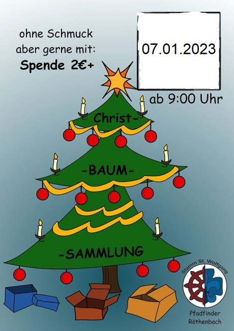 Plakat Christbaumsammeln 2023