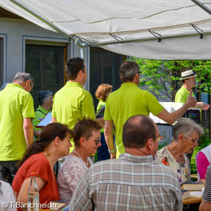 der Posaunenchor von hinten